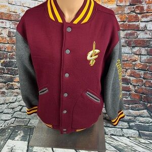 NBA Cleveland Cavaliers Letterman‎ Button Up Jacket Youth XL/Men’s Med